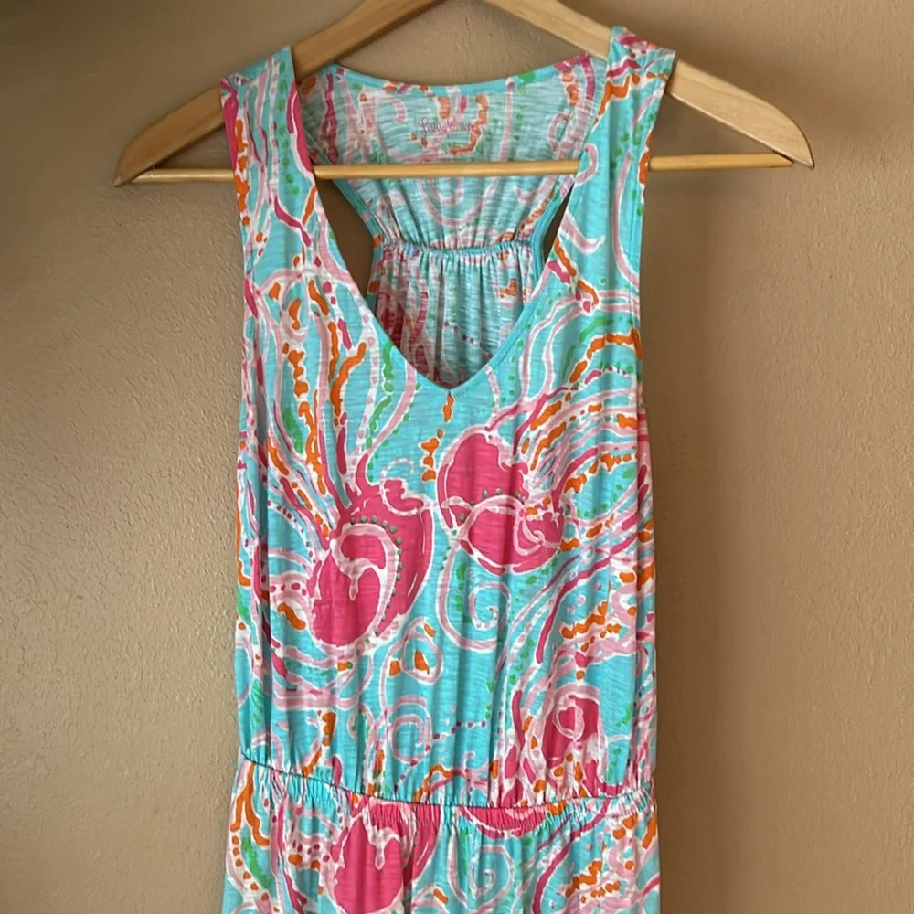 Holy Grail! Lilly Pulitzer Mills Racerback Maxi Dress Size SM Jellies Be Jammin - Picture 2 of 5